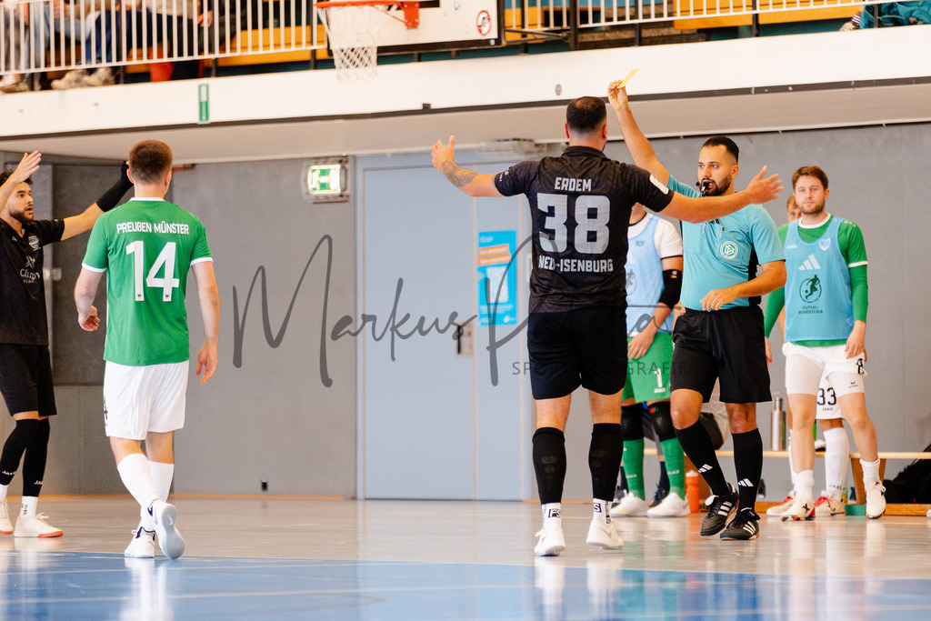 Futsal-Bundesliga, Saison 2025/2026, 4. Spieltag: SC Preußen Münster - SV Pars Neu-Isenburg | Futsal-Bundesliga, Saison 2025/2026, 4. Spieltag, SC Preußen Münster empfängt SV Pars Neu-Isenburg in der Universitäts-Sporthalle in Münster. Foto: sportfotografie.ms | Markus Paletta - Realisiert mit Pictrs.com