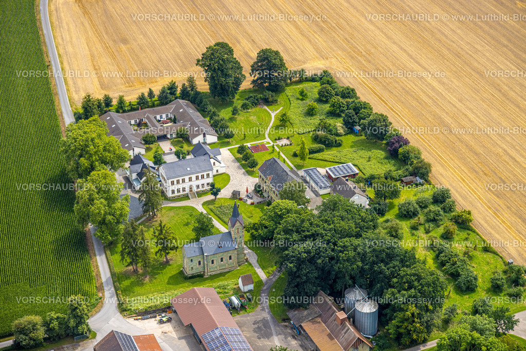 Werl240711907 | Luftbild, Wohnstätte St. Josef mit Kirche, von Mellin'sche Stiftung in Ostuffeln, Werl, Soester Börde, Nordrhein-Westfalen, Deutschland