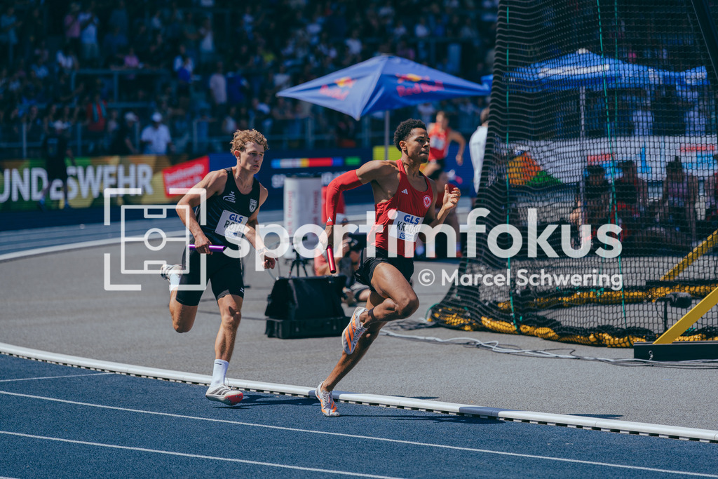 Deutsche Meisterschaften der Frauen und Männer 2026 | Oskar Krauss, Eintracht Frankfurt e.V., U20 4x400-Meter-Staffel, Deutsche Meisterschaften der Frauen und Männer 2026, Lohrheidestadion Bochum-Wattenscheid, 25.07.2026. Foto: Marcel Schwering / sportimfokus - Realisiert mit Pictrs.com