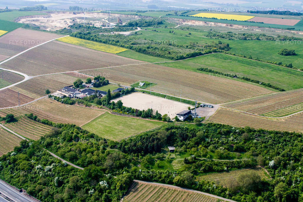 Luftbild: Weingut Haus Sonnenberg in Neuleiningen im Bundesland Rheinland-Pfalz in Deutschland. Foto: IMG_18076.jpg vom 02.05.2009 durch Werner Riehm/FLY-FOTO.de
