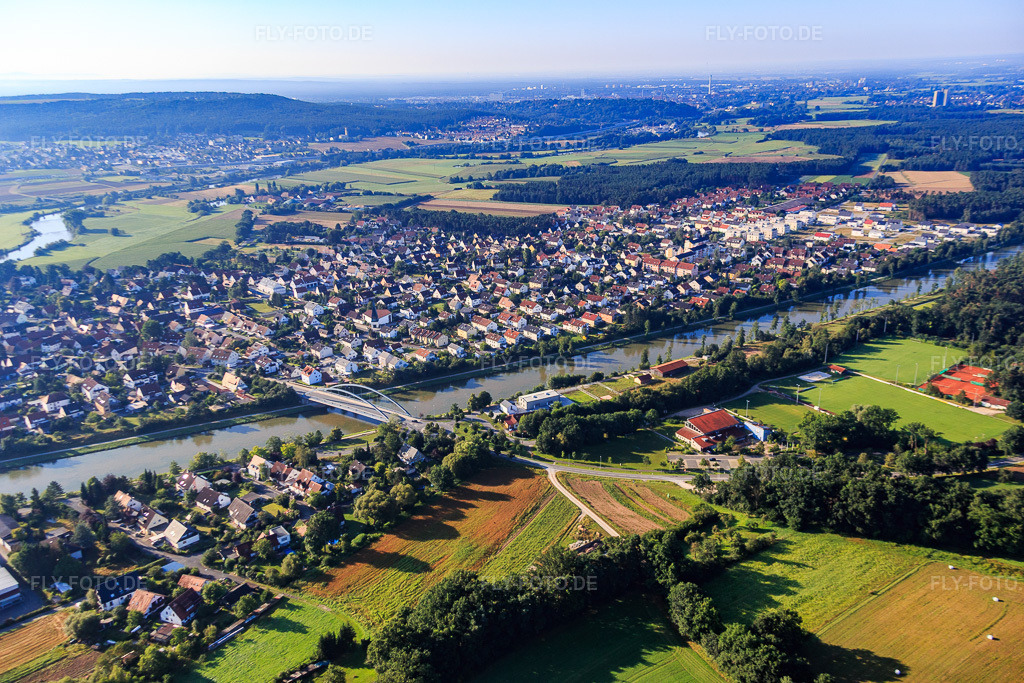 Luftbild: Kanalbrücke über den Main-Donau-Kanel in Möhrendorf im Bundesland Bayern in Deutschland. Foto: IMG_092657.jpg vom 07.08.2016 durch Werner Riehm/FLY-FOTO.de