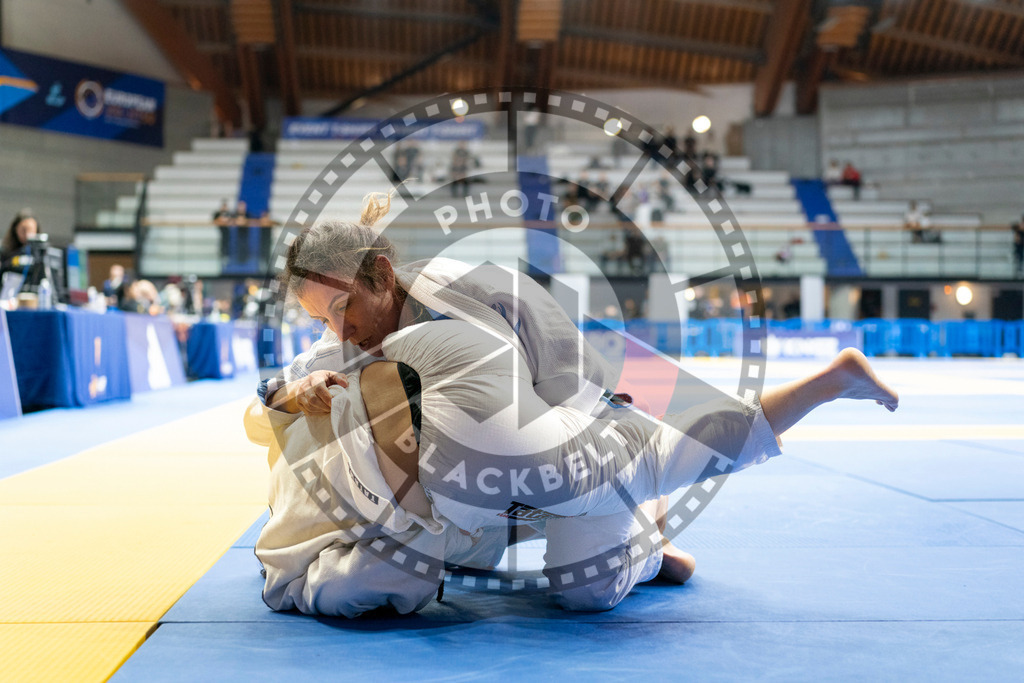 20240124PBB05264 | Fighters compete during the fifth day of the Brazilian Jiu-jitsu European Championship of the IBJJF in Paris, France, on January 24, 2024.