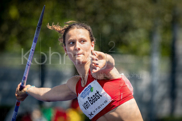 Multisport Event; Ratingen, 28.06.2026 | RATINGEN, GERMANY - JUNE 28, 2026 : Hanna van Baast (NED / Netherlands) competing in the heptathlon’s javelin throw during the Multisport Event at Stadion Ratingen on June 28, 2026 in Ratingen, Germany.