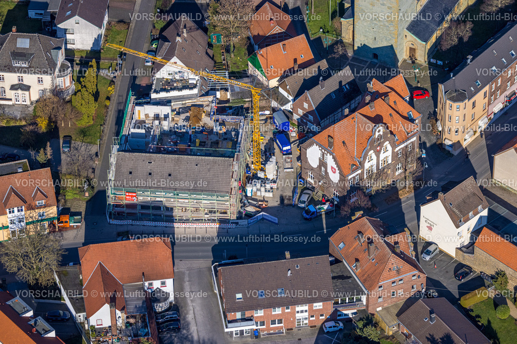 Hamm230216325 | Luftbild, Baustelle und Renovierung Wohnhaus an der Reginenstraße Ecke Auf dem Tigge, Stadtbezirk Rhynern, Hamm, Ruhrgebiet, Nordrhein-Westfalen, Deutschland