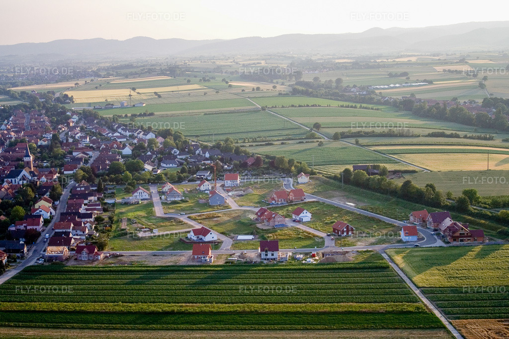 Luftbild: Schaidt, Neubaugebiet im Ortsteil Schaidt in Wörth im Bundesland Rheinland-Pfalz in Deutschland. Foto: IMG_3139.jpg vom 30.06.2006 durch Werner Riehm/FLY-FOTO.de