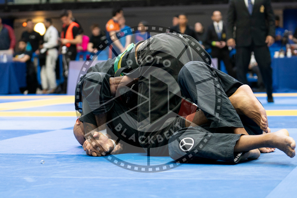 20240124PBB03082 | Fighters compete during the second day of the IBJJF European Championship in Paris, France, on January 24, 2024.