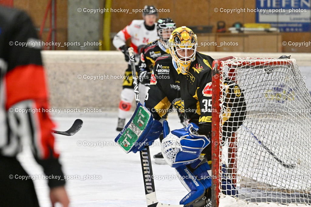 EC MET PHOTOVOLTAIK HORNETS SPITTAL vs. EV ZELTWEG MURTAL LIONS | #35 Egger Luca EC Hornets Spittal, EC MET PHOTOVOLTAIK HORNETS SPITTAL vs. EV ZELTWEG MURTAL LIONS, EC MET PHOTOVOLTAIK HORNETS SPITTAL vs. EV ZELTWEG MURTAL LIONS am 08.02.2026 in Spittal an der Drau (Eissportzentrum Spittal), Austria, (Photo by Bernd Stefan)