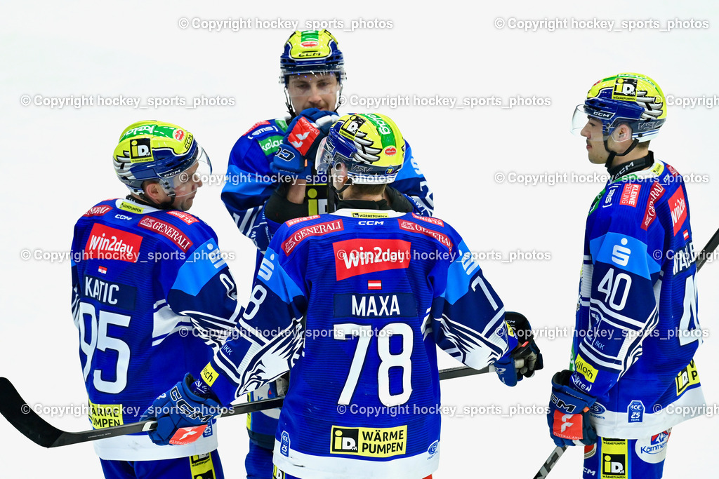 EC IDM Wärmepumpen VSV vs. Hydro Fehervar AV19  | #95 Katic Mark EC VSV, #78 MAXA Felix EC VSV, #40 WALLENTA Elias EC VSV, #2 MACPHERSON Dylan EC VSV, EC IDM Wärmepumpen VSV vs. Hydro Fehervar AV19 , EC IDM Wärmepumpen VSV vs. Hydro Fehervar AV19  am 01.01.2025 in Villach (Stadthalle Villach), Austria, (Photo by Bernd Stefan)