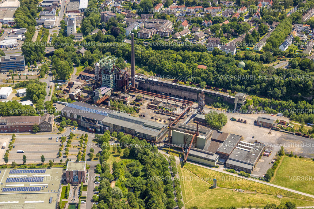 Hattingen230708297 | Luftbild, Gewerbepark und Landschaftspark Henrichshütte, Hochofenanlage, Fluss Ruhr, Hattingen, Ruhrgebiet, Nordrhein-Westfalen, Deutschland