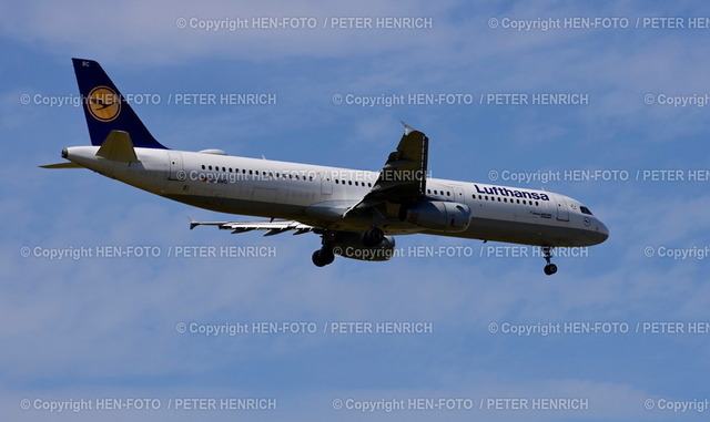 Frankfurt (Main) Impressionen | 01.06.2023 Lufthansa Airbus A321-131 Erlangen with registration D-AIRC im Landeanflug von West nach Ost auf Flughafen (Foto: Peter Henrich) - Realisiert mit Pictrs.com