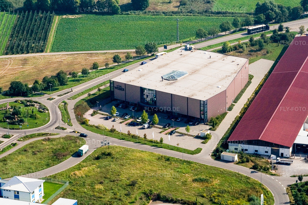 Luftbild: Gerwerbepark W mit Möbel Weber in Herxheim bei Landau im Bundesland Rheinland-Pfalz in Deutschland. Foto: IMG_3765.jpg vom 07.09.2006 durch Werner Riehm/FLY-FOTO.de