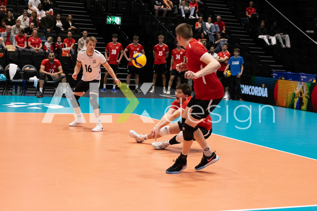 Luxembourg v Switzerland - CEV European League Men | KRIENS, SWITZERLAND - JUNE 12: Player of Luxembourg during the CEV European League match between Luxembourg and Switzerland at Pilatus Arena on June 12, 2026 in Kriens, Switzerland. - Realisiert mit Pictrs.com