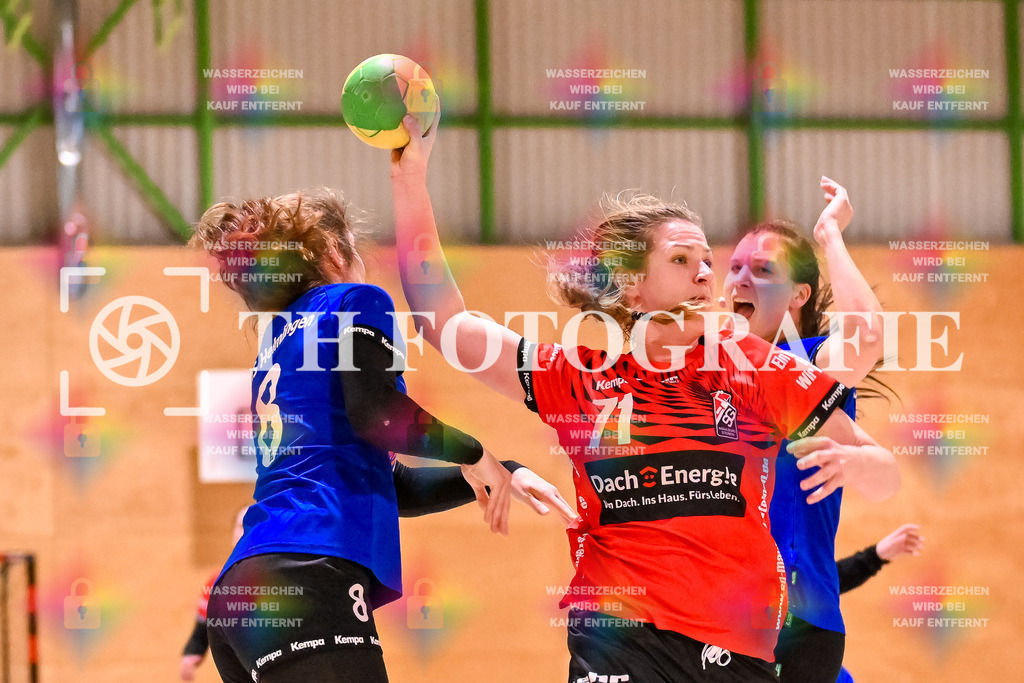 GER, SG Maulburg/Steinen - TuS Helmlingen, Handball, Suedbadenliga, 14. Spieltag, Saison 2023/2024, 17.02.2024 | Sabrina Gruber (SG Maulburg/Steinen, #71) beim Wurf.

GER, SG Maulburg/Steinen - TuS Helmlingen, Handball, Suedbadenliga, 14. Spieltag, Saison 2023/2024, 17.02.2024

Foto: TH Fotografie/Thomas Hess