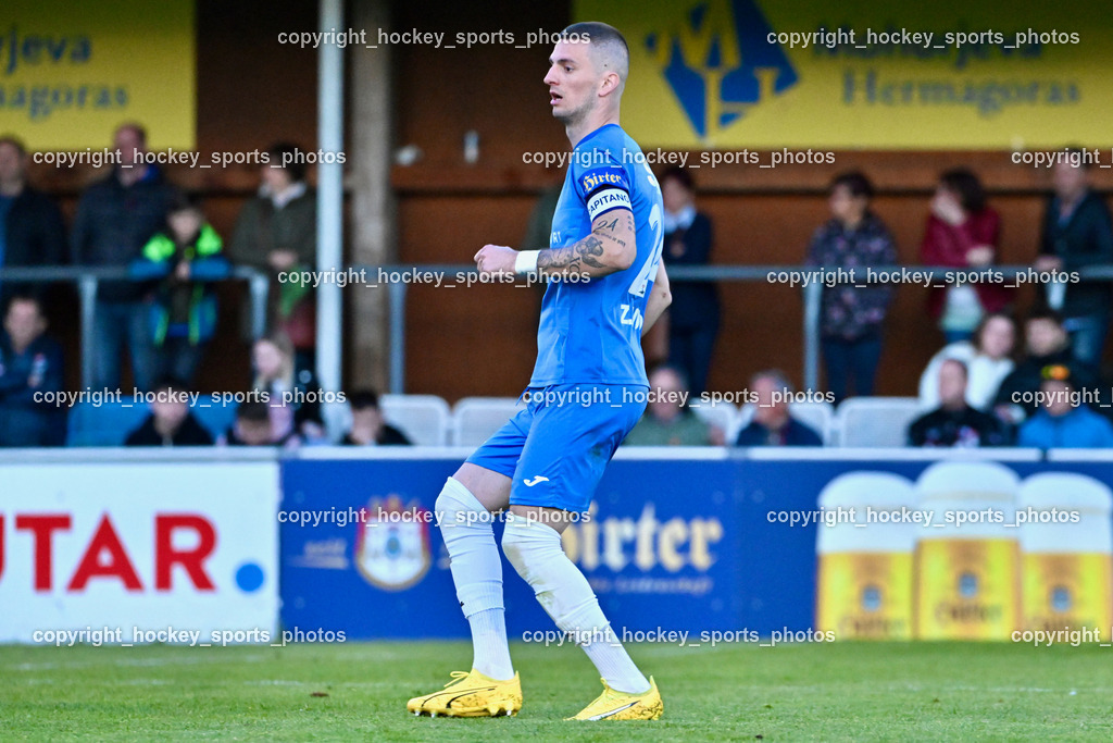 SAK vs. ATUS Velden 19.4.2024 | #24 Zoran Vukovic SAK, SAK vs. ATUS Velden 19.4.2024, SAK vs. ATUS Velden am 19.04.2024 in Klagenfurt (Sportpark Welzenegg), Austria, (Photo by Bernd Stefan)