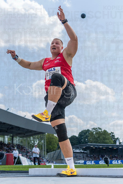 Deutsche Leichtathletik-Meisterschaften; Bochum-Wattenscheid, 25.07.2026 | Sascha Schmidt (LV 90 Erzgebirge), Kugelstossen; Deutsche Leichtathletik-Meisterschaften am 25.07.2026 im Lorheide-Stadion, Bochum-Wattenscheid (Nordrhein-Westfalen).