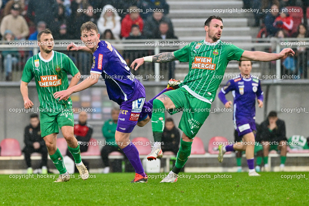 Austria Klagenfurt vs. SK Rapid 10.3.2024 | #18 Matthias Seidl, #9 Nicolas Binder, #19 Michael Sollbauer