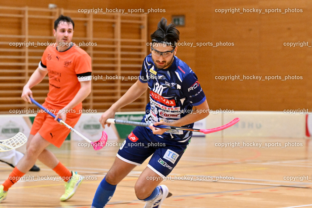 VSV Unihockey vs. SZPK Floorball | #30 Christoph Steiner VSV Unihockey, VSV Unihockey vs. SZPK Floorball, VSV Unihockey vs. SZPK Floorball am 23.11.2024 in Villach (Ballspielhalle St. Martin), Austria, (Photo by Bernd Stefan)