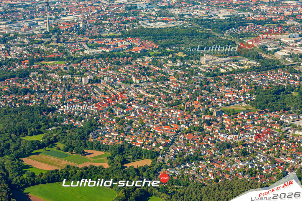 Luftaufnahme von Eibach Nürnberg Bild- Das Luftbild wurde 2025 vom UL-Flugzeug heraus erstellt ( keine Drohne ) - Hochauflösende Luftaufnahme -Nicht vergleichbar mit Google Maps oder Satelittenbilder- Die Geschenkidee !Mit Lizenz und Bildrechte bestellbar