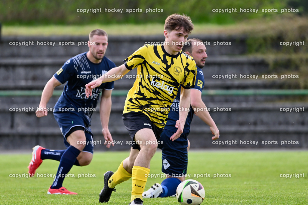 FC Faakersee vs. FC Dölsach | #7 Felix Michael Bachlechner FC Faakersee, #15 Markus Bachmann FC Dölsach, FC Faakersee vs. FC Dölsach, FC Faakersee vs. FC Dölsach am 20.04.2025 in Finkenstein (Sportplatz Finkenstein), Austria, (Photo by Bernd Stefan)