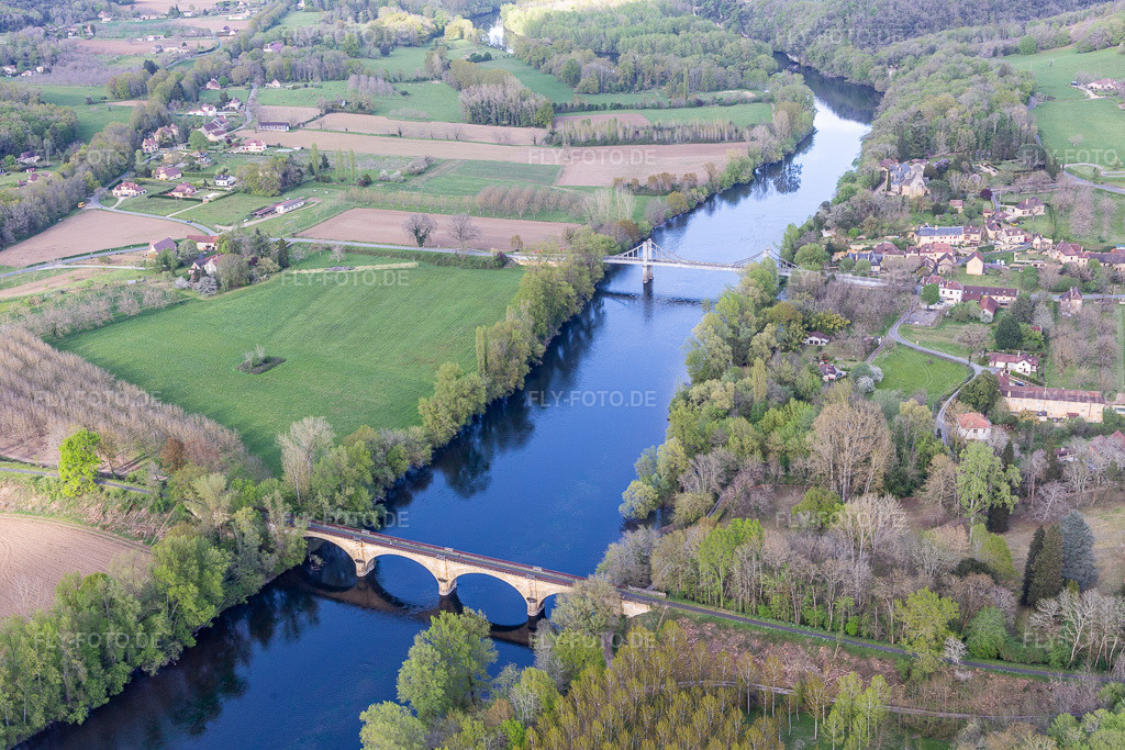 Luftbild: Dordogne in Carsac-Aillac im Bundesland Dordogne in Frankreich. Foto: IMG_113394.jpg vom 16.04.2019 durch Werner Riehm/FLY-FOTO.de