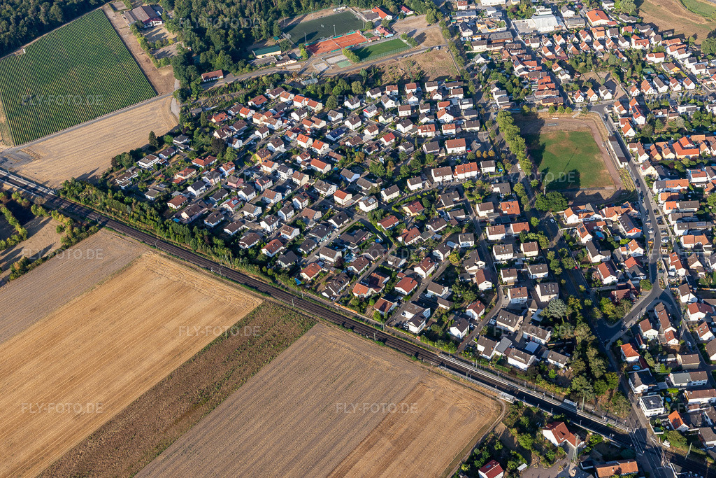 Luftbild: Goethering in Rheinzabern im Bundesland Rheinland-Pfalz in Deutschland. Foto: IMG_133705.jpg vom 14.08.2022 durch Werner Riehm/FLY-FOTO.de