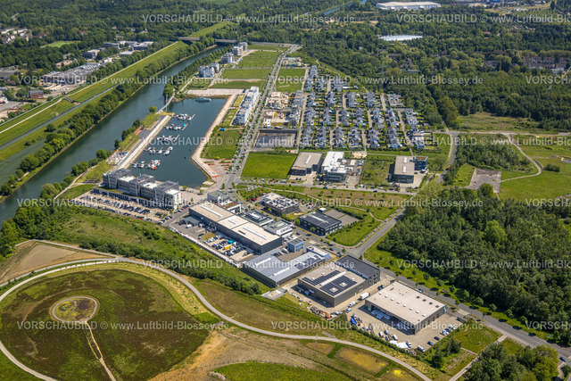 Gelsenkirchen230511078 | Luftbild, Yachthafen Stölting Marina, Hafenquartier Graf Bismarck, Rhein-Herne-Kanal, Bismarck, Gelsenkirchen, Ruhrgebiet, Nordrhein-Westfalen, Deutschland