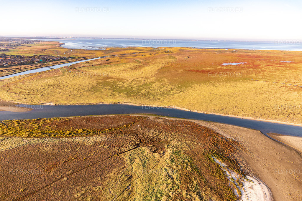 Vue aérienne: Vue de la ville à Fanø dans le département Syddanmark, Danemark. Photo: IMG_118908.jpg prise le 21/09/2019 par Werner Riehm/FLY-FOTO.euRésolution de l'original: 5472 x 3648 px
