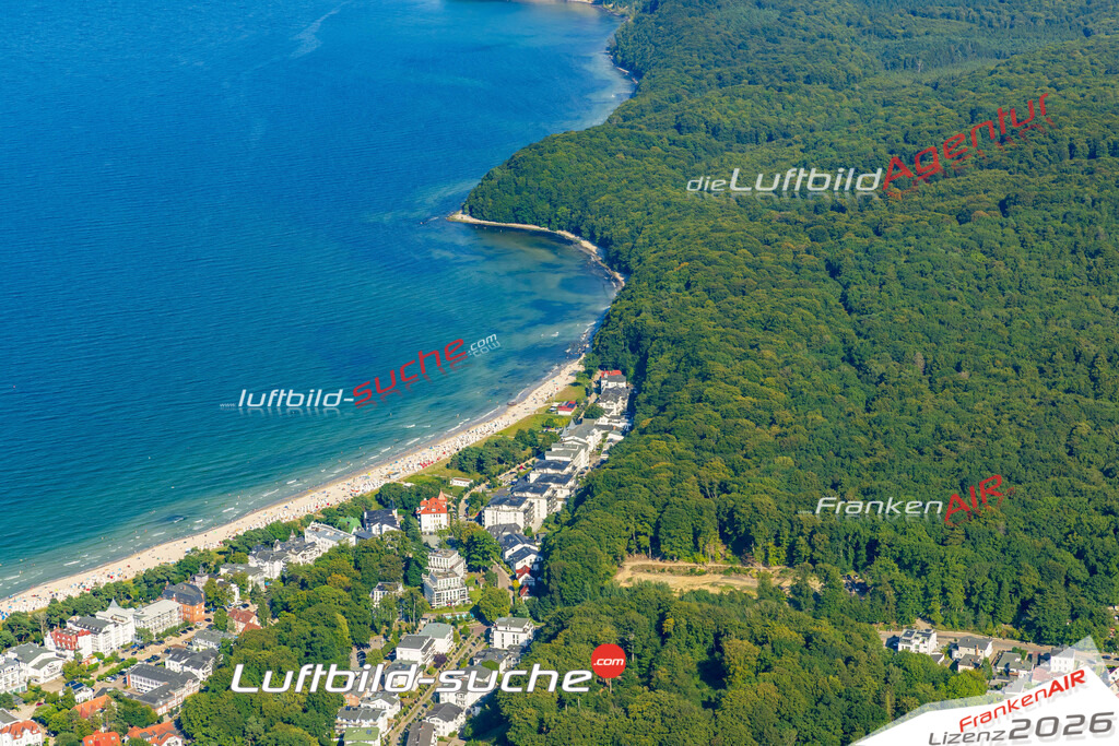 Luftaufnahme Putbuser Straße Binz - Die Luftaufnahme wurde 2025 vom UL-Flugzeug heraus erstellt ( ohne Drohne ) - Hochauflösende Luftaufnahme - für professionelle Ausdrucke geeignet. Die Geschenkidee !Mit Lizenz und Bildrechte bestellbar
