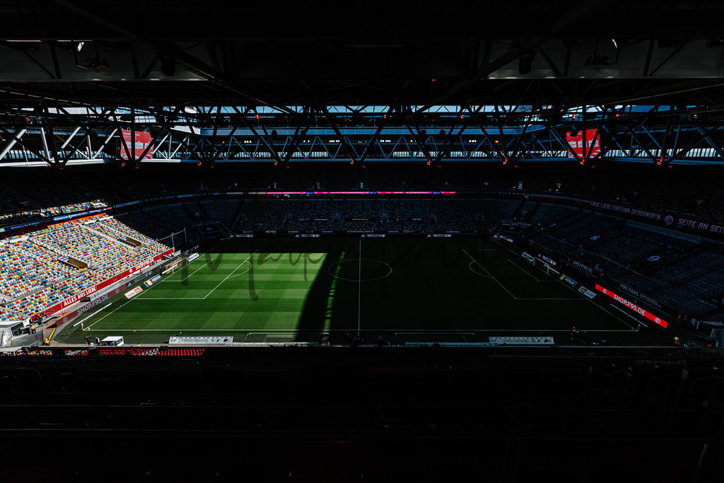 2. Bundesliga, Saison 2024/25, 28. Spieltag: Fortuna Düsseldorf - SC Preußen Münster | Düsseldorf, 05.04.2025: 2. Bundesliga, 28. Spieltag, Fortuna Düsseldorf gegen SC Preußen Münster in der Merkur Spiel-Arena in Düsseldorf. Foto: sportfotografie.ms | Markus Paletta - Realisiert mit Pictrs.com