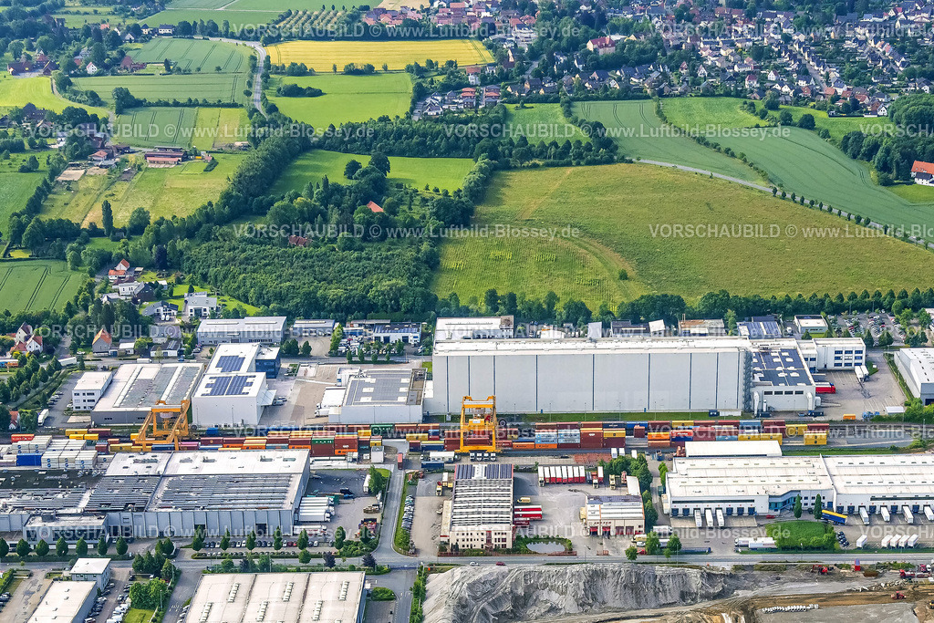 Boenen220601970AusschnittPharmLog | PharmLog Bönen, Luftbild, Baustelle im Gewerbegebiet InlogParc an der Edisonstraße, Westerbönen, Bönen, Ruhrgebiet, Nordrhein-Westfalen, Deutschland