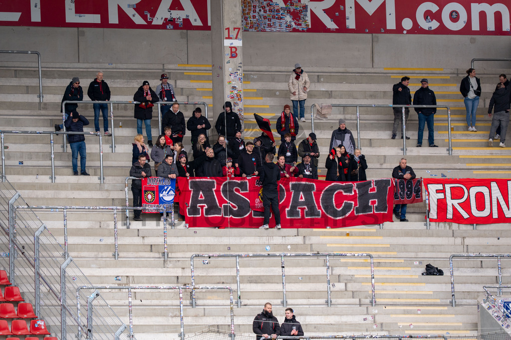 Kickers Offenbach vs. SG Sonnenhof Grossaspach, Fussball, Regionalliga Suedwest, 24. Spieltag, 14.03.2026 | Fans SG Sonnenhof Grossaspach,Kickers Offenbach vs. SG Sonnenhof Grossaspach, Fussball, Regionalliga Suedwest, 24. Spieltag, 14.03.2026Foto: photosbyphips/Philip Ziegler