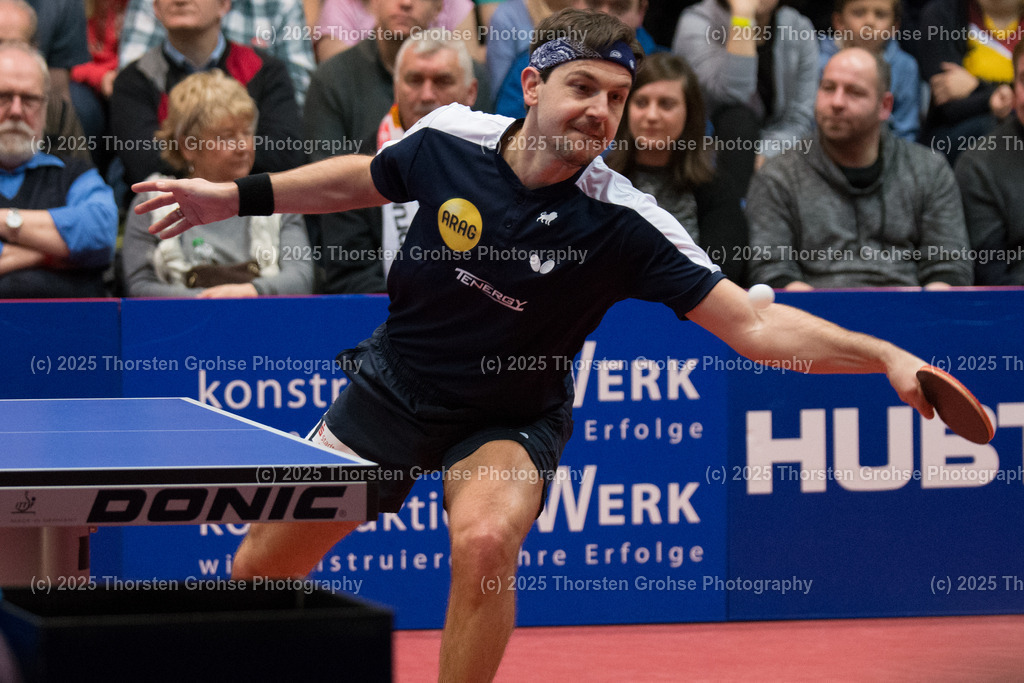 TTBL TTC Fulda-Maberzell vs. Borussia Duesseldorf | Timo BOLL (Borussia Duesseldorfl); TTBL TTC Fulda-Maberzell vs. Borussia Duesseldorf, Tischtennis-Bundesliga - 12. Spieltag am 21.01.2018 in der Hubtex Arena in Fulda, (Deutschland) - Realisiert mit Pictrs.com