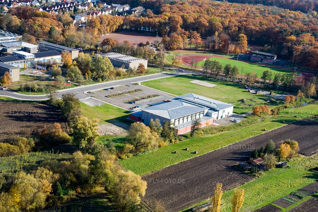 Luftbild: Bienwaldhalle Kandel in Kandel im Bundesland Rheinland-Pfalz in Deutschland. Foto: IMG_8861.jpg vom 05.11.2007 durch Werner Riehm/FLY-FOTO.de