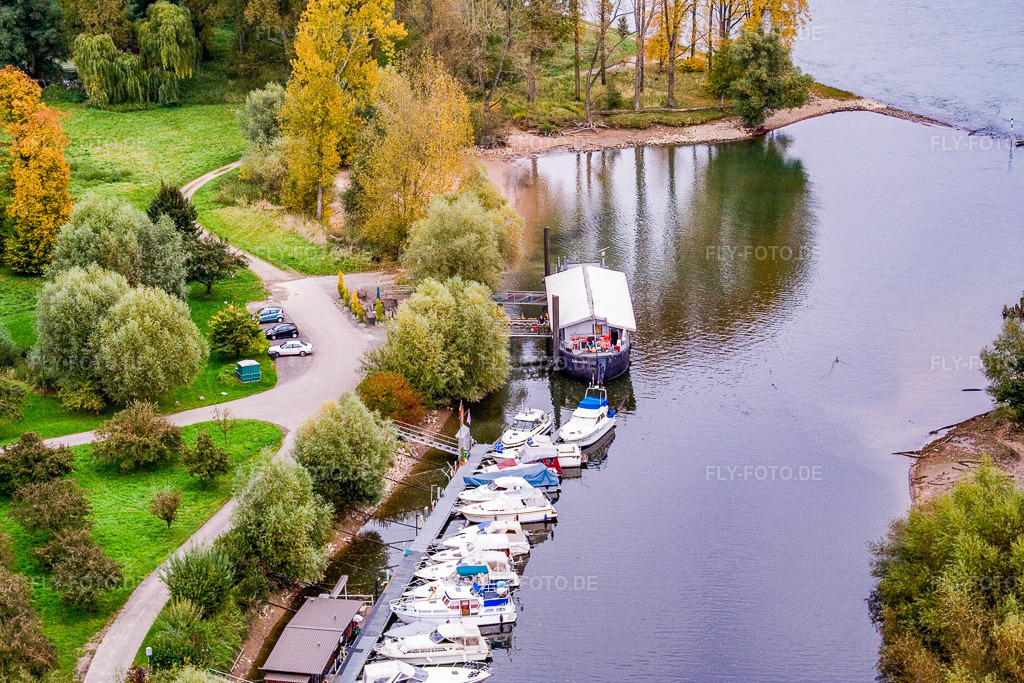 Luftbild: Yachthafen Neuburg in Neuburg am Rhein im Bundesland Rheinland-Pfalz in Deutschland. Foto: IMG_13817.jpg vom 08.10.2008 durch Werner Riehm/FLY-FOTO.de
