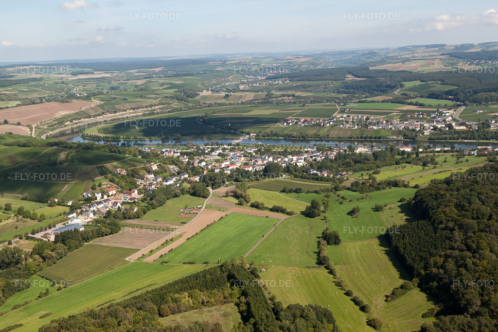 Luftbild: Ortsansicht in Remich im Bundesland Remich in Luxemburg. Foto: IMG_33700.jpg vom 11.09.2010 durch Werner Riehm/FLY-FOTO.de