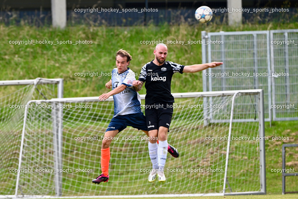 SC Magdalen vs. DSG Ledenitzen | #13 David Erich Enzi DSG Ledenitzen, #7 Marco Kudler SC Magdalen, SC Magdalen vs. DSG Ledenitzen, SC Magdalen vs. DSG Ledenitzen am 19.07.2024 in Villach (Sportplatz Madalen), Austria, (Photo by Bernd Stefan)