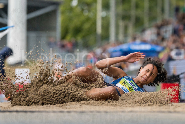 Deutsche Leichtathletik-Meisterschaften; Bochum-Wattenscheid, 26.07.2026 | Malaika Mihambo (LG Kurpfalz), Weitsprung; Deutsche Leichtathletik-Meisterschaften am 26.07.2026 im Lorheide-Stadion, Bochum-Wattenscheid (Nordrhein-Westfalen).