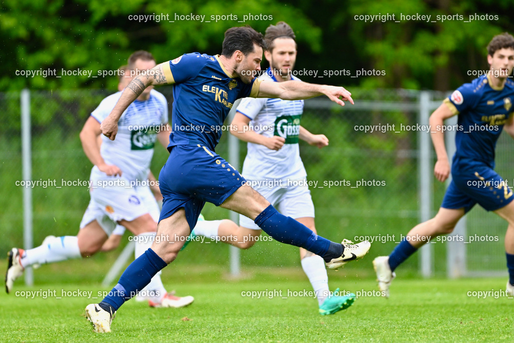 ATUS Velden vs. SV Dellach Gail | #5 Roland Putsche ATUS Velden, #23 Maximilian Wastian Dellach Gail, ATUS Velden vs. SV Dellach Gail, ATUS Velden vs. SV Dellach Gail am 03.05.2025 in Velden (Wald Arena Velden), Austria, (Photo by Bernd Stefan)