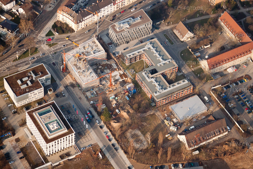 Luftbild: Neuostheim, Projekt EASTSITE der B.A.U. Bauträgergesellschaft mbH im Ortsteil Neuostheim in Mannheim im Bundesland Baden-Württemberg in Deutschland. Foto: IMG_25241.jpg vom 23.03.2010 durch Werner Riehm/FLY-FOTO.de