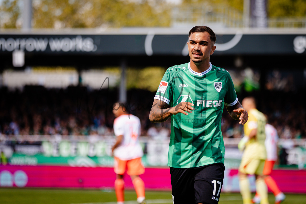 2. Bundesliga, Saison 2025/26, 5. Spieltag : SC Preußen Münster - Fortuna Düsseldorf | Münster, 14.09.2025: 2. Bundesliga, 5. Spieltag, SC Preußen Münster gegen Fortuna Düsseldorf im LVM-Preußenstadion in Münster. Foto: sportfotografie.ms | Markus Paletta - Realisiert mit Pictrs.com