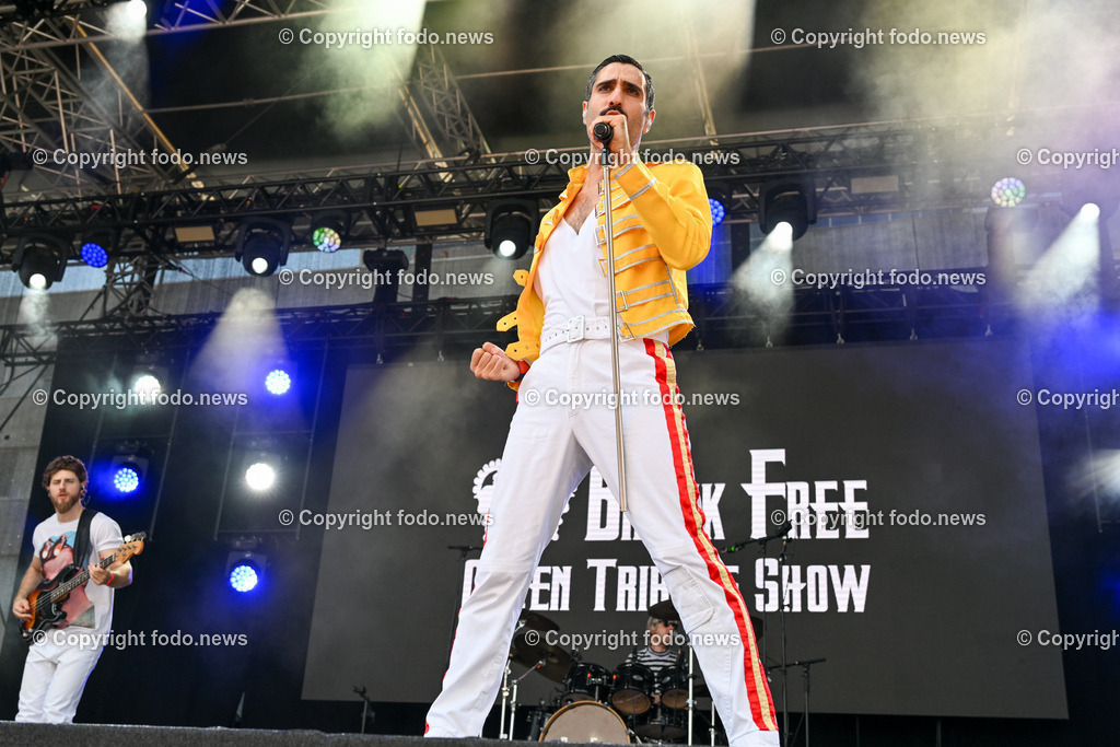 Linzer Kronefest 2023_ 19.08.2023-18 | 19.08.2023, Linzer Kronefest 2023, AUT, im Bild Linzer Kronefest 2023, Hauptbuehne

Break Free - A Tribute to Queen