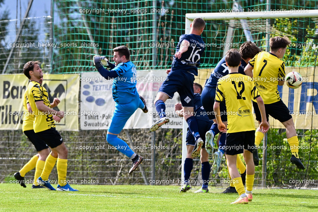 FC Faakersee vs. FC Dölsach | #12 Moritz Nico Prugger FC Faakersee, #7 Felix Michael Bachlechner FC Faakersee, #4 Yannick Finn Brandner FC Dölsach, #16 Pascal Obergantschnig FC Dölsach, #38 Michael Lessiak FC Faakersee, #9 Thomas Unterguggenberger FC Faakersee, FC Faakersee vs. FC Dölsach, FC Faakersee vs. FC Dölsach am 20.04.2025 in Finkenstein (Sportplatz Finkenstein), Austria, (Photo by Bernd Stefan)