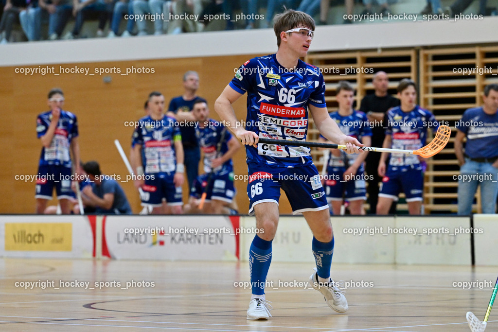 VSV Unihockey vs. Wiener Floorball Verein | #66 Jakob Rainer VSV Unihockey, VSV Unihockey vs. Wiener Floorball Verein, VSV Unihockey vs. Wiener Floorball Verein am 18.05.2025 in Villach (Ballspielhalle St. Martin), Austria, (Photo by Bernd Stefan)
