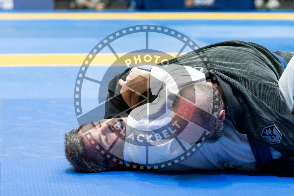 20240122PBB5414 | Fighters compete during the second day of the IBJJF European Championship in Paris, France, on January 22, 2024.