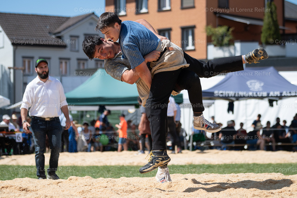Schwingen -  Appenzeller Kantonal Nachwuchsschwingfest 2023 | Oberegg, 8.7.23, Schwingen - Appenzeller Kantonal Nachwuchsschwingfest.