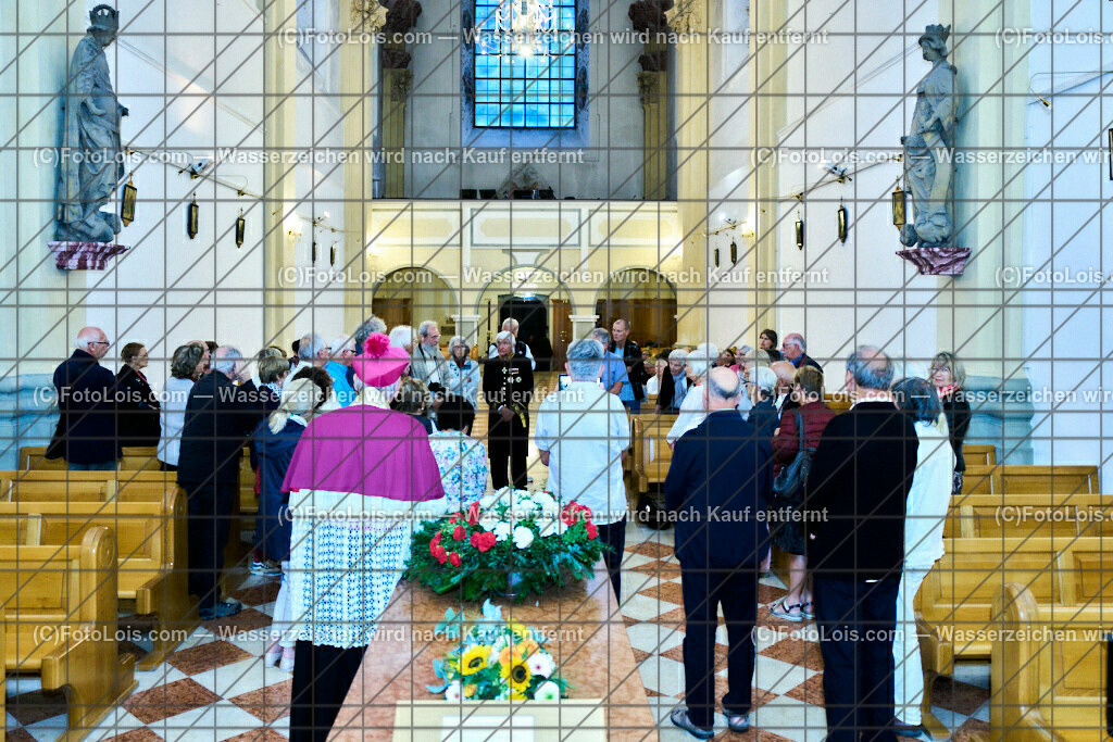 ALP3827_Jeanne de Ferrette_Kranzniederlegung_Grabplatte_Hildebrand | (C)FotoLois.com, Alois Spandl, 700stes Hochzeitsjubiläum - Albrecht II. mit Johanna von Pfirt in Thann (FR) im März 2024. Empfang des Organistionskommitees aus der Region Ferrette (Pfirt)/Thann aus dem Elsass mit Empfang durch die Stadtgemeinde und Bezirkshauptmannschaft Scheibbs im Schloss Scheibbs und anschließender Kranzniederlegung in der Kartausenkirche über der Krypta des Gründerehepaares durch Mitglieder des Templer Ordens im Beisein von Mitgliedern der Goldhaubengruppen, Fr 22. September 2023.