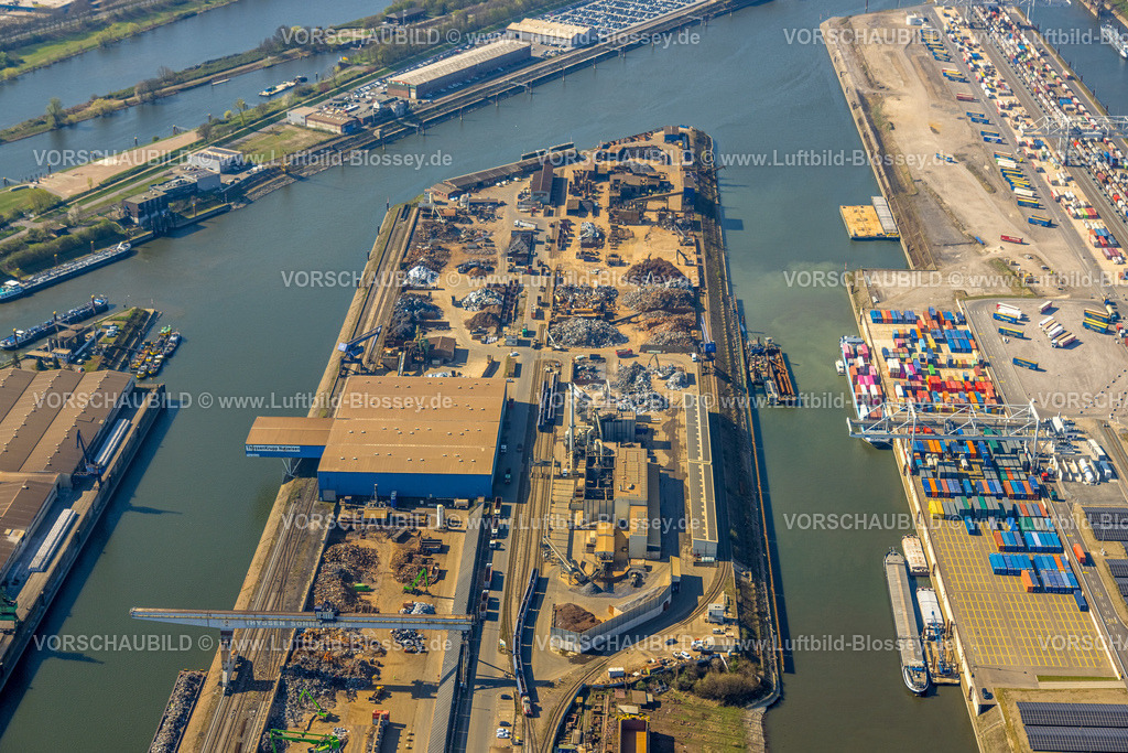 Duisburg250402693DuisPort | Luftbild, duisport Hafen Duisburg, Hafengebiet, Schrottinsel Rohstoffinsel, Ruhrort, Duisburg, Ruhrgebiet, Nordrhein-Westfalen, Deutschland