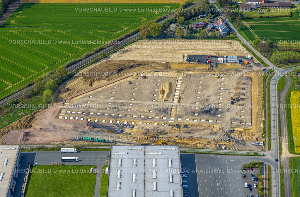 Boenen230404900 | Luftbild, Becker Aluminium-Service GmbH und Baustelle, Westerbönen, Bönen, Ruhrgebiet, Nordrhein-Westfalen, Deutschland