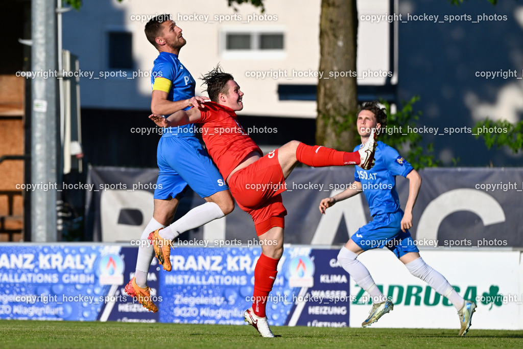 SAK vs. SC ST. Veit | #22 Leo Ejup SAK, #20 Fabian Christian Gangl SC St.Veit, #17 Jan Sasa Ogris-Martic SAK, SAK vs. SC ST. Veit, SAK vs. SC ST. Veit am 30.04.2025 in Klagenfurt (Sportpark Welzenegg), Austria, (Photo by Bernd Stefan)