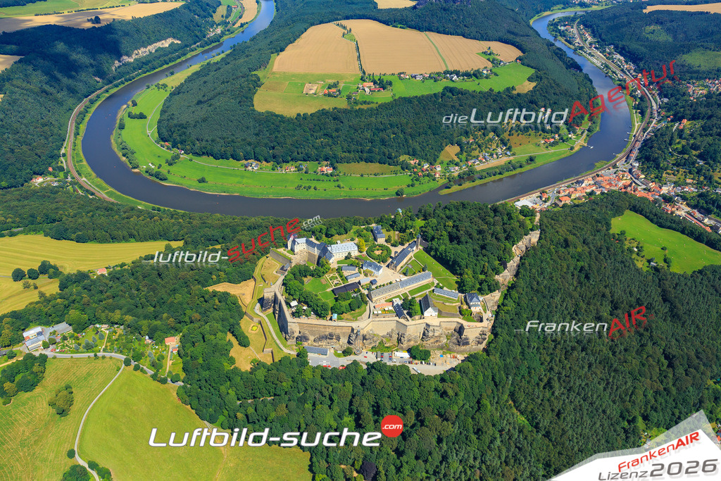 Luftbild von Festung-koenigstein Koenigstein - Luftaufnahme wurde 2016 von https://frankenair.de mittels Flugzeug (keine Drohne) erstellt - die Geschenkidee